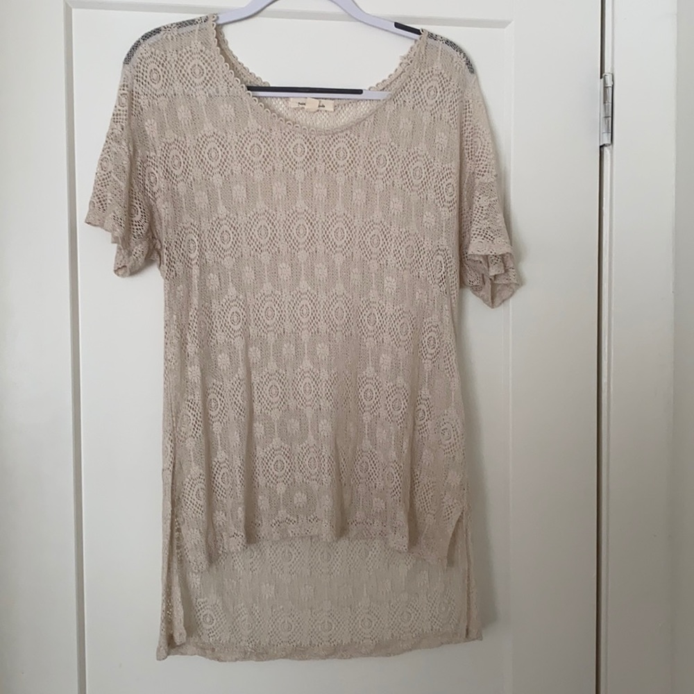 Lace short sleeve shirt